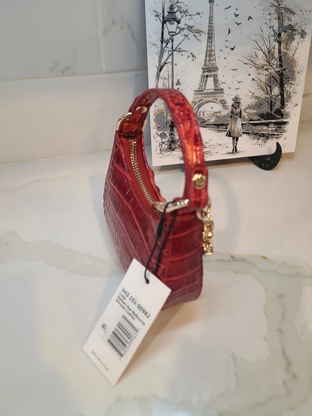 NWT Brahmin Radiant Red Melbourne Lollie Mini/Micro - Picture 9 of 15